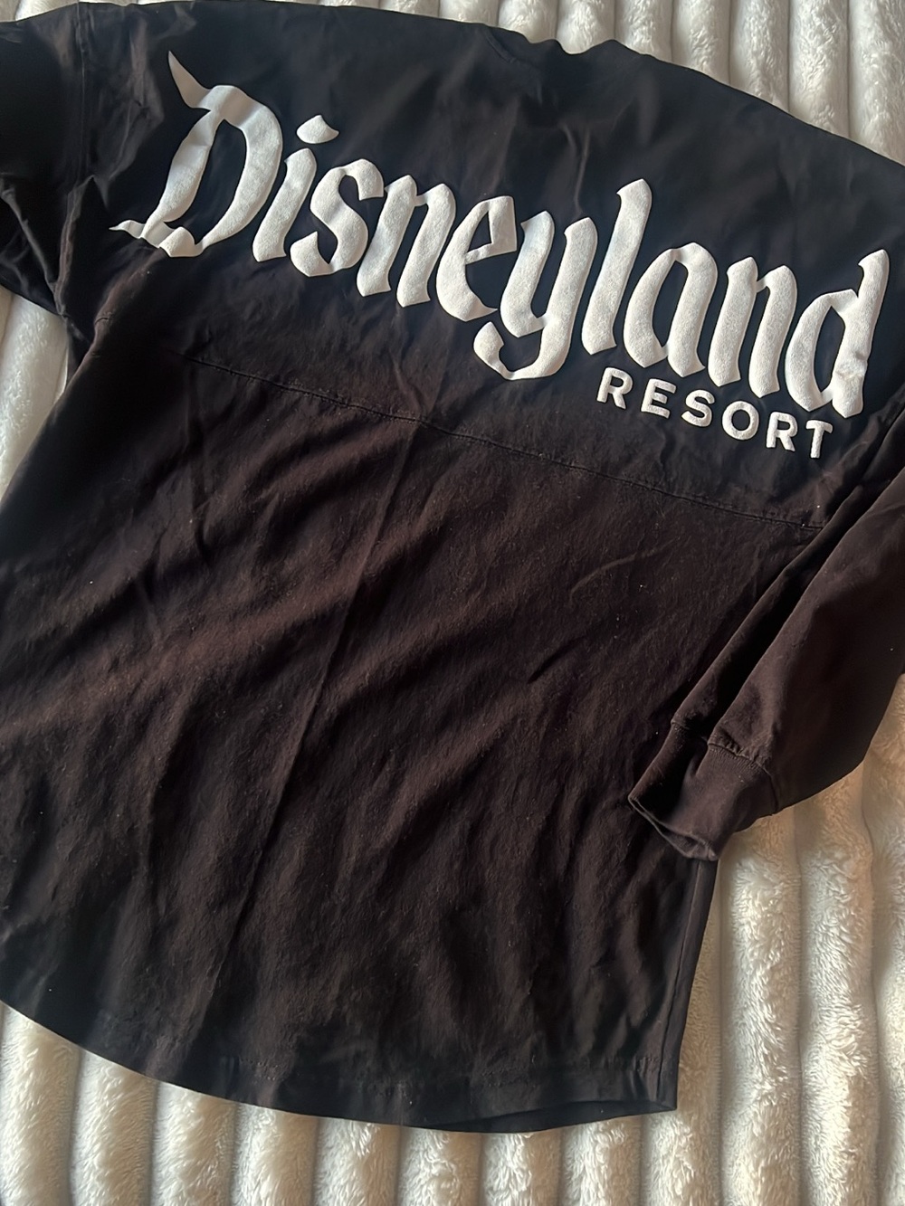 Disney Black Long Sleeve Spirit Jersey with White Crescent Detail